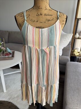 O'Neill Pastel Multi-Stripe Sleeveless Dress